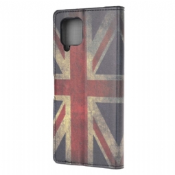 Nahkakotelo Samsung Galaxy A42 5G Vintage Britannian Lippu