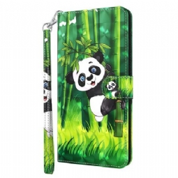 Kotelot Google Pixel 8 Pro Panda Bambu Hihnalla Suojakuori