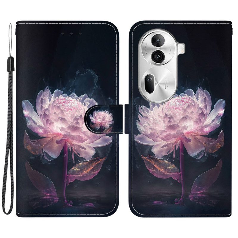 Kotelot Oppo Reno 11 Pro 5g Violetti Pioni Hihnalla