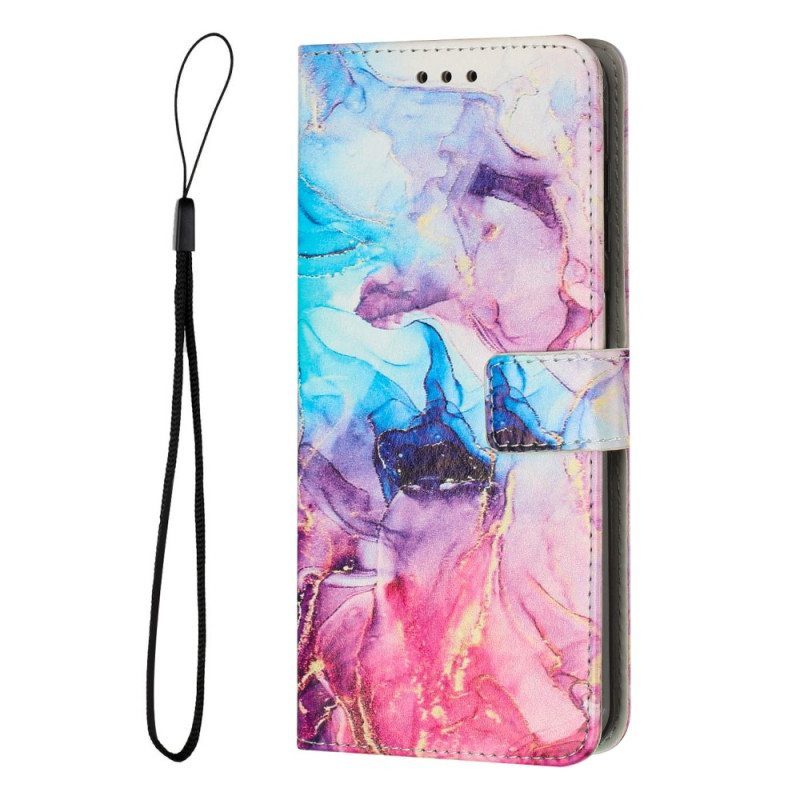 Nahkakotelo Xiaomi 13 Pro Suojaketju Kuori Strip Marble