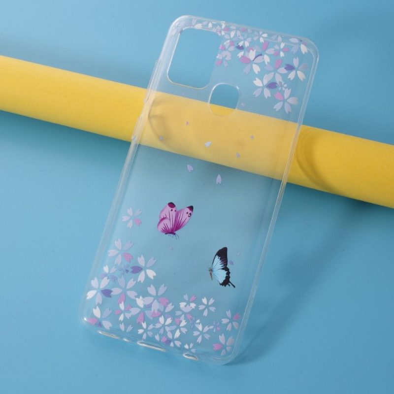 Case Samsung Galaxy A21s Butterflies Florets