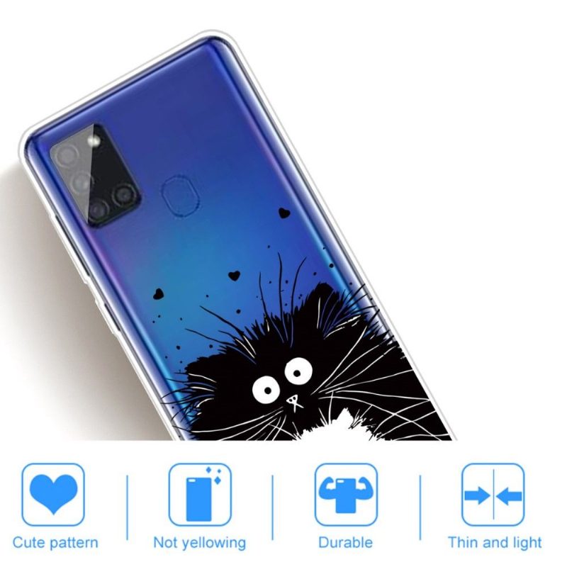 Case Samsung Galaxy A21s Murtumaton Puhelinkuoret Mustavalkoiset Kissat