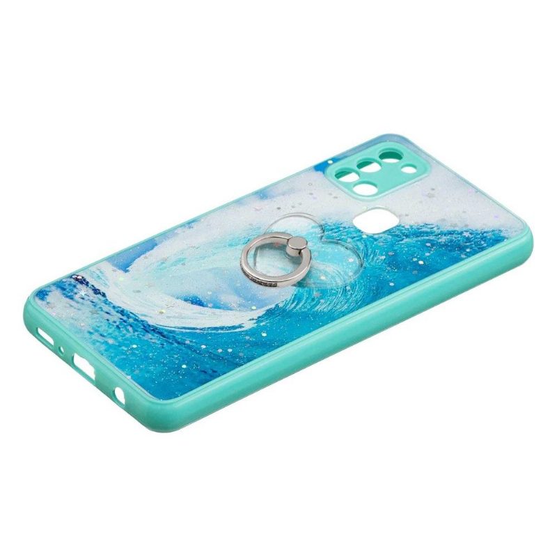 Case Samsung Galaxy A21s Wave Renkaalla