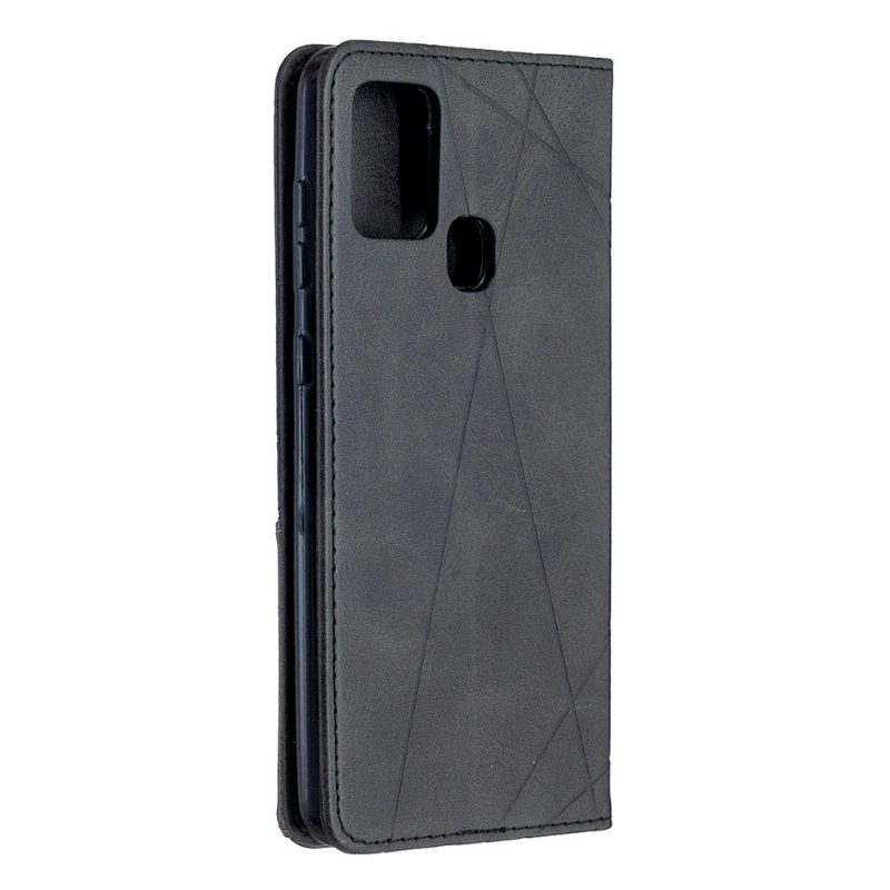 Flip Case Samsung Galaxy A21s Hemming Célinia Style Nahkainen Korttikotelo