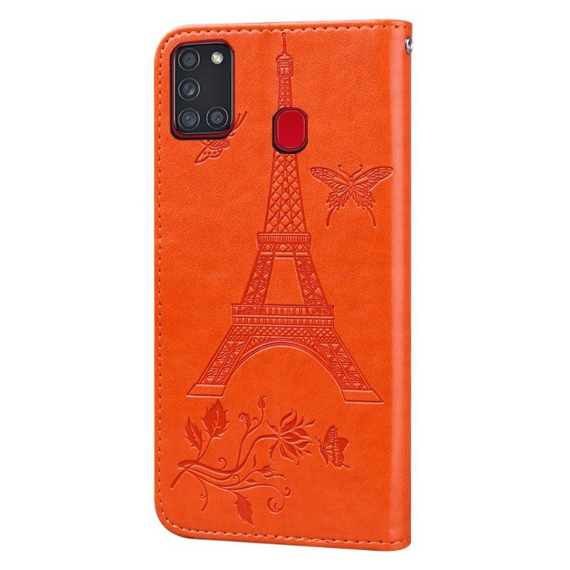 Flip Case Samsung Galaxy A21s Hemming Eiffel-torni