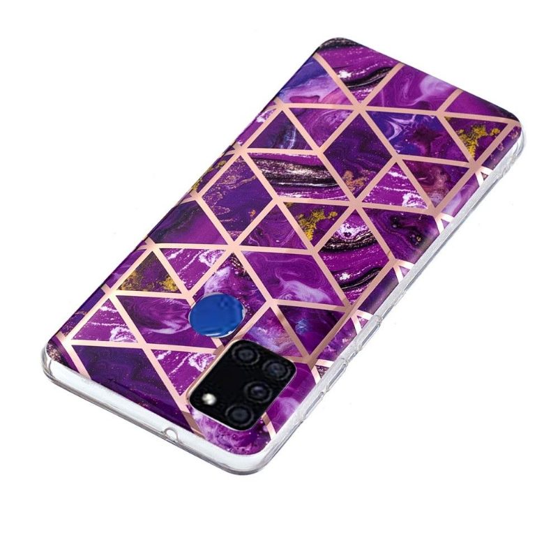 Kuori Samsung Galaxy A21s Geometria Purppura