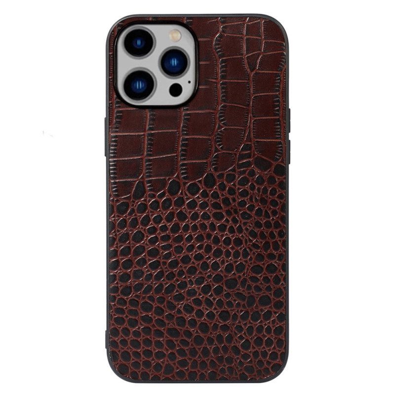 Case iPhone 14 Plus Aito Crocodile Texture -nahka