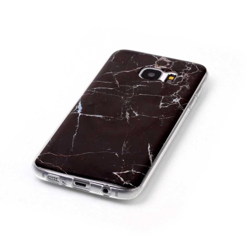 Kuori Samsung Galaxy S7 Edge Suojakuori Marble - Musta