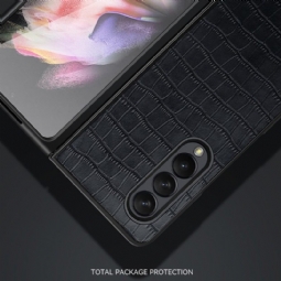 Kuori Samsung Galaxy Z Fold 3 5G Sulada Croco -nahkaefekti