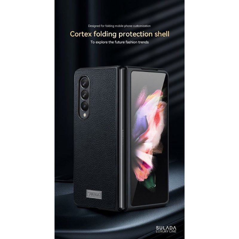 Kuori Samsung Galaxy Z Fold 3 5G Sulada Rakeinen Keinonahka