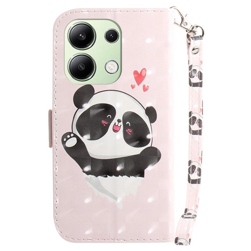 Kotelot Xiaomi Redmi Note 13 4g Puhelinkuoret Panda Love Hihnalla