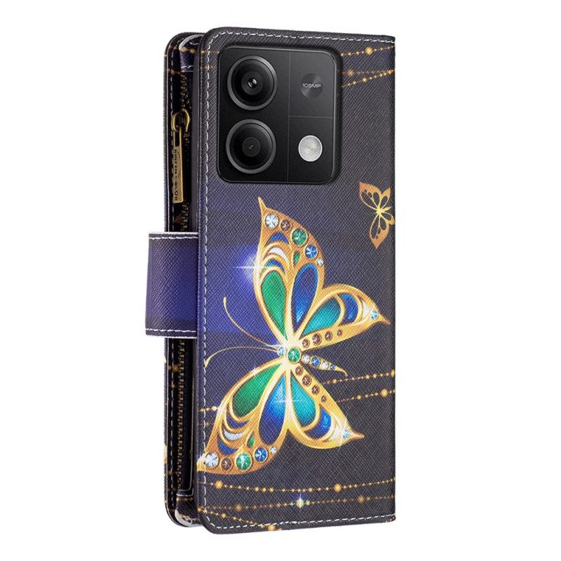 Kotelot Xiaomi Redmi Note 13 4g Rhinestone Butterflies -lompakko