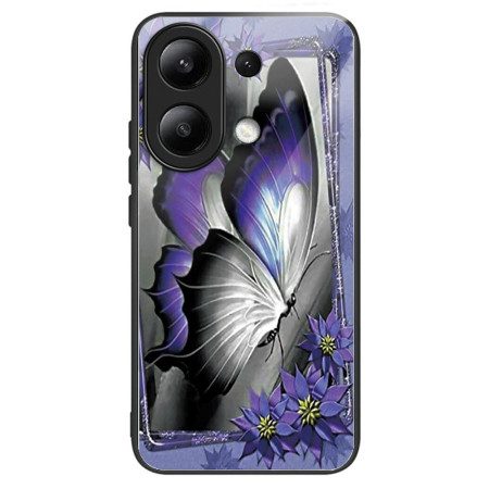 Kuori Xiaomi Redmi Note 13 4g Purple Butterfly Tempered Glass