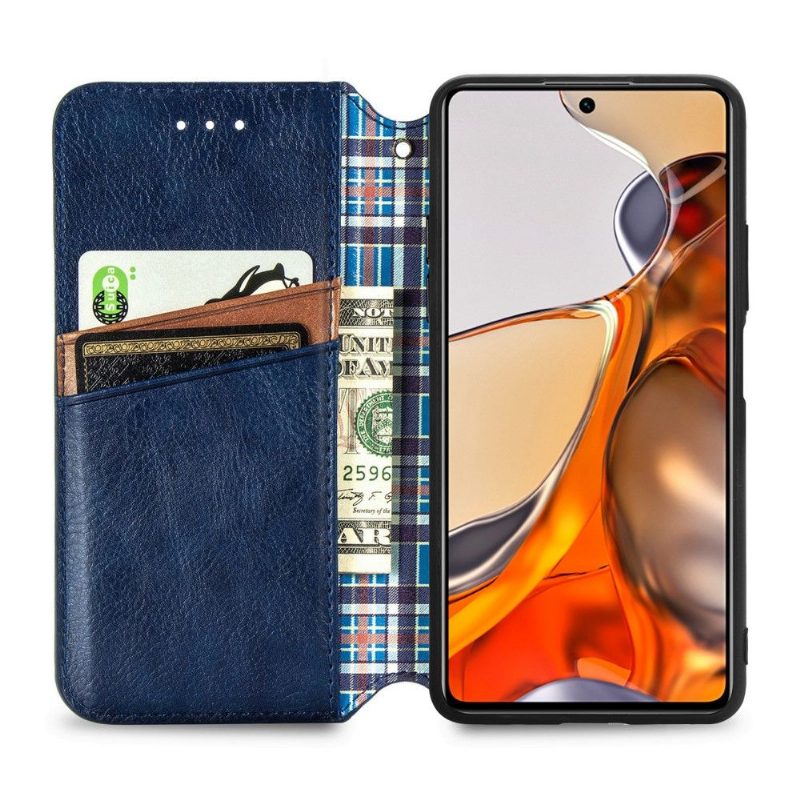 Flip Case Xiaomi 11T / 11T Pro Hemming Kub Design -korttikotelo