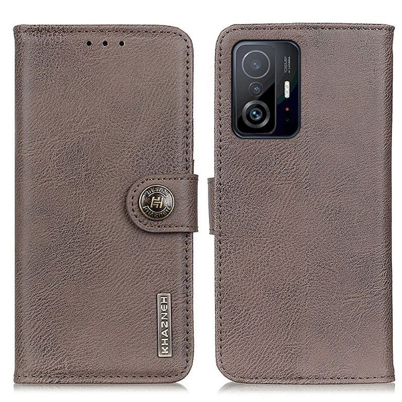 Kotelot Xiaomi 11T / 11T Pro Suojakuori Khazneh Leather Effect -korttikotelo