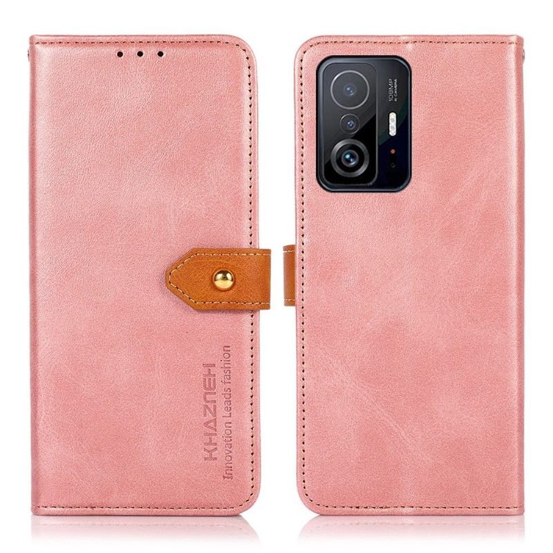 Nahkakotelo Xiaomi 11T / 11T Pro Murtumaton Puhelinkuoret Khazneh Bicolor Keinonahka