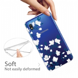 Kuori Samsung Galaxy A10 Valkoiset Kukat