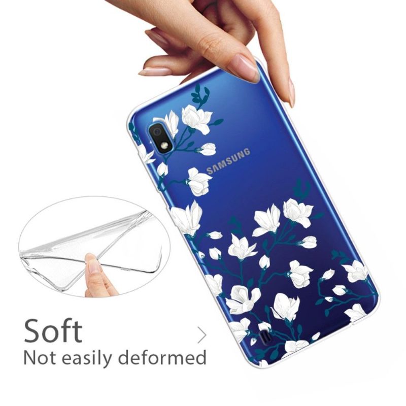 Kuori Samsung Galaxy A10 Valkoiset Kukat