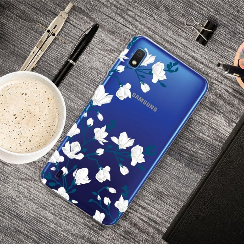 Kuori Samsung Galaxy A10 Valkoiset Kukat