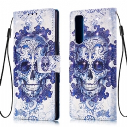 Flip Case Sony Xperia 5 Hemming Calavera Kuvio