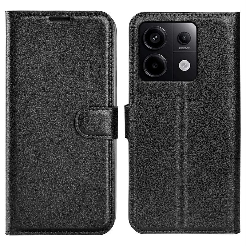 Kotelot Xiaomi Redmi Note 13 Pro 5g Classic Litchi Faux Leather Suojakuori