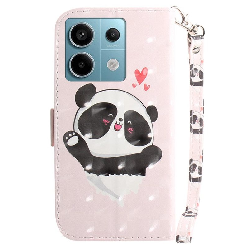 Kotelot Xiaomi Redmi Note 13 Pro 5g Panda Love Hihnalla