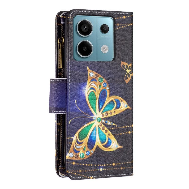 Kotelot Xiaomi Redmi Note 13 Pro 5g Rhinestone Butterfly Lompakko