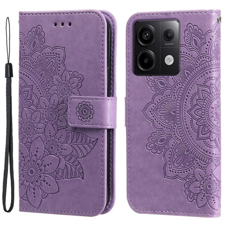 Nahkakotelo Xiaomi Redmi Note 13 Pro 5g Mandala Kaulanauhalla