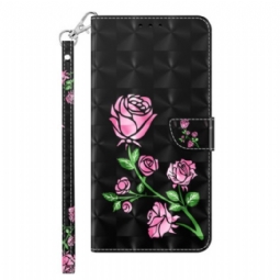 Kotelot iPhone 14 Pro Suojaketju Kuori Strap Roses