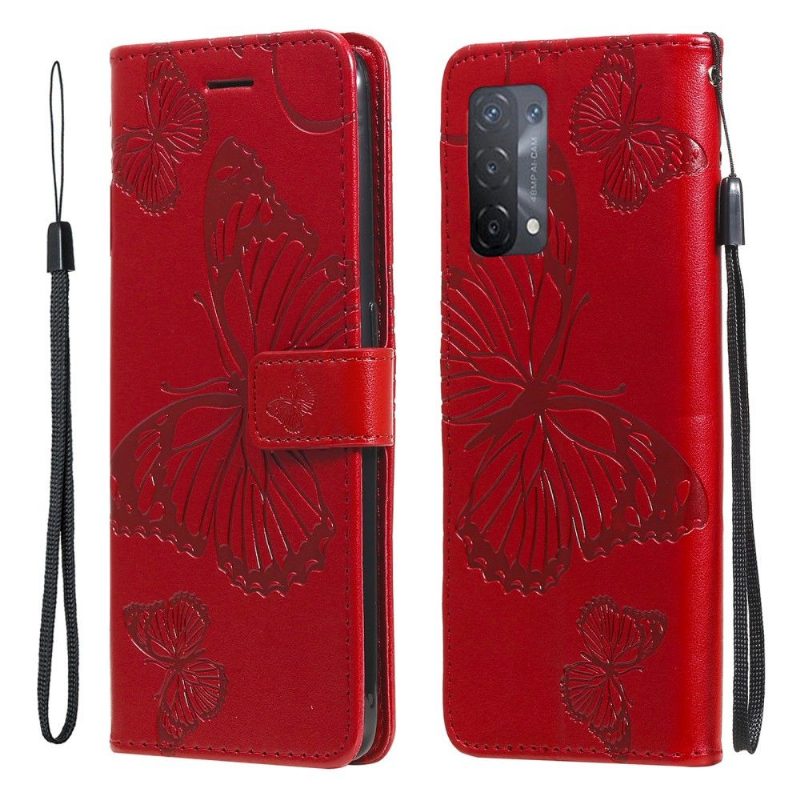 Kotelot Oppo A74 4G Butterflies -toimintotuki