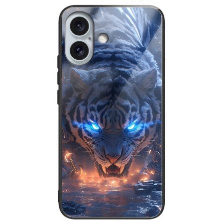 Case iPhone 16 Plus Puhelinkuoret Tiger Printed Tempered Glass