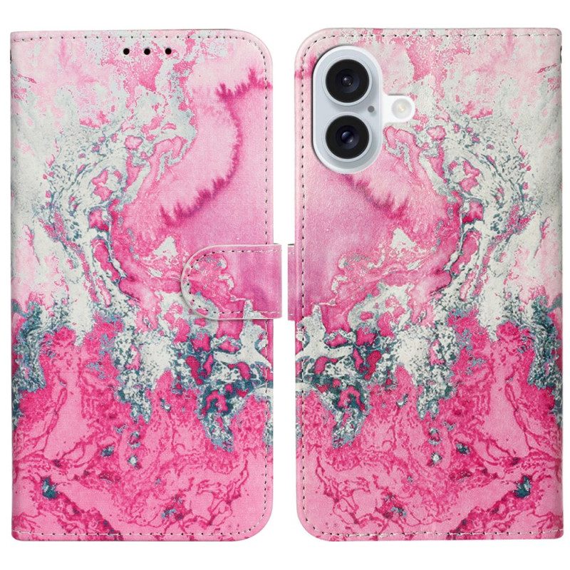 Kotelot iPhone 16 Plus Navy Pink Marble