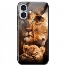 Kuori iPhone 16 Plus Lions Karkaistu Lasi Suojakuori