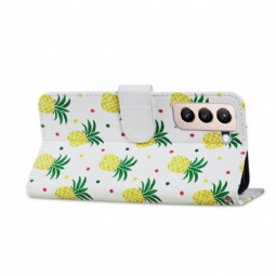 Flip Case Samsung Galaxy S21 Plus 5G Hemming Ananas