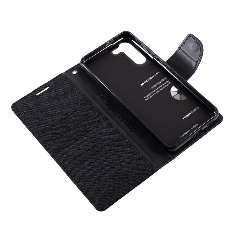 Flip Case Samsung Galaxy S21 Plus 5G Hemming Lompakkokuori Mercury Canvas