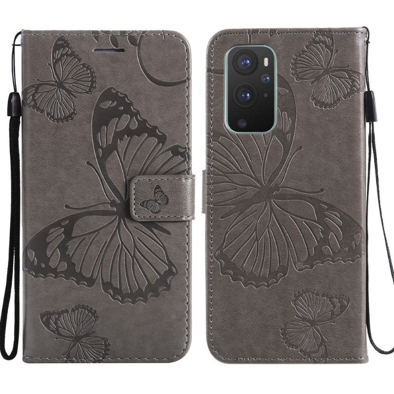 Kotelot OnePlus 9 Butterflies -toimintotuki