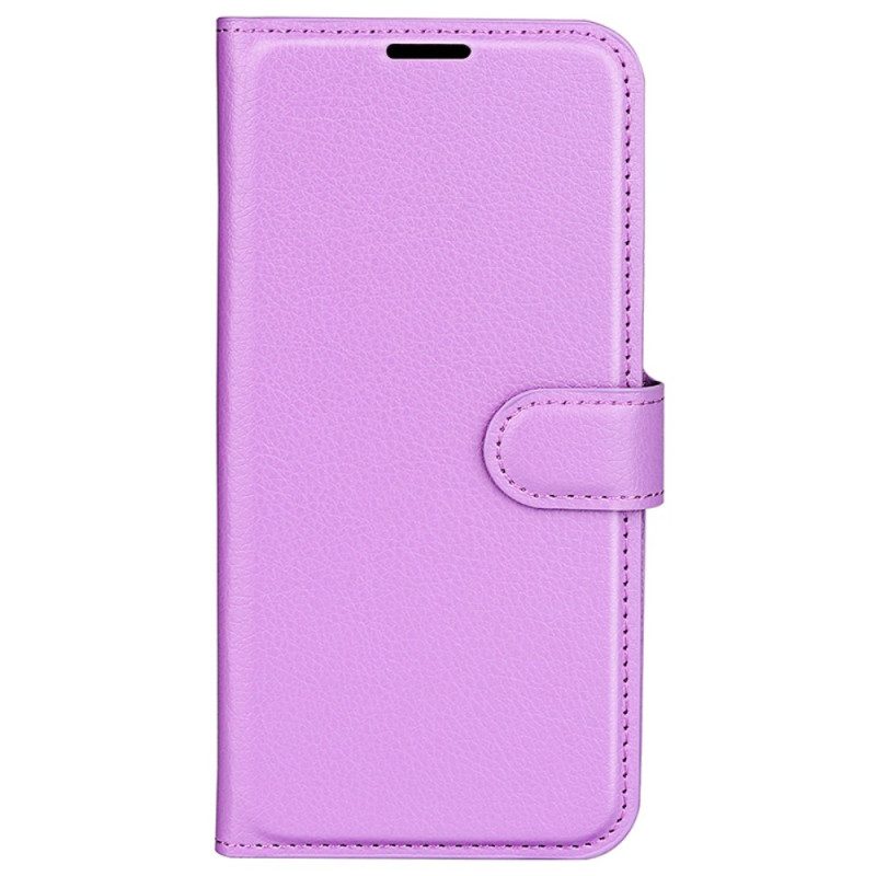 Kotelot iPhone 16 Pro Puhelinkuoret Classic Litchi Faux Leather