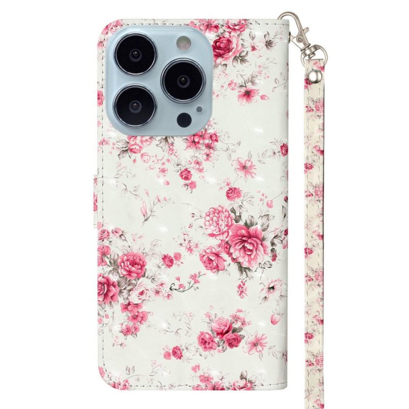 Kotelot iPhone 16 Pro Strap Roses Suojakuori