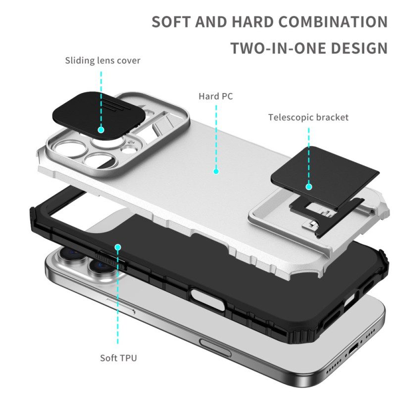 Kuori iPhone 16 Pro Dia Kameralle Ja Tuelle Suojakuori