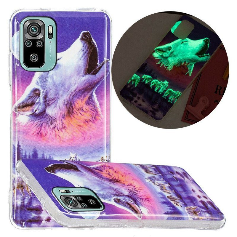 Case Poco M5s Fluoresoiva Wolf-sarja