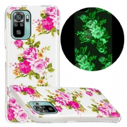 Case Poco M5s Fluoresoivat Liberty Flowers