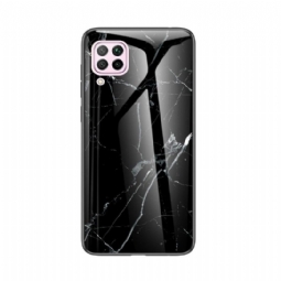 Case Huawei P40 Lite Murtumaton Puhelinkuoret Marble Lina Glass Back