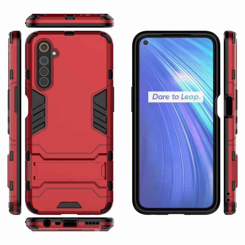 Case Realme 6 Murtumaton Puhelinkuoret Cool Guard Jalustalla