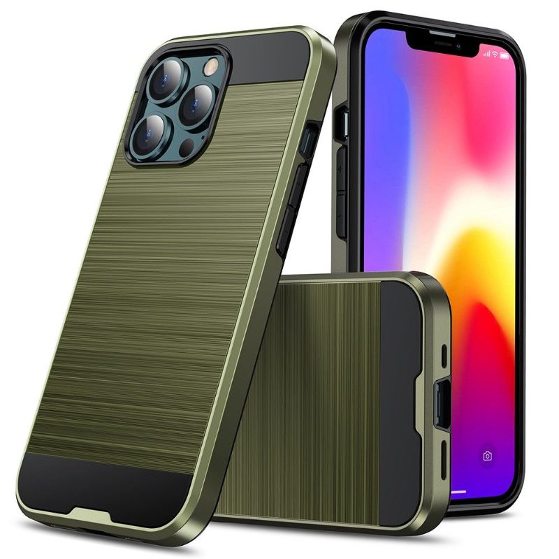 Case iPhone 13 Pro Harjattu Metalliefekti