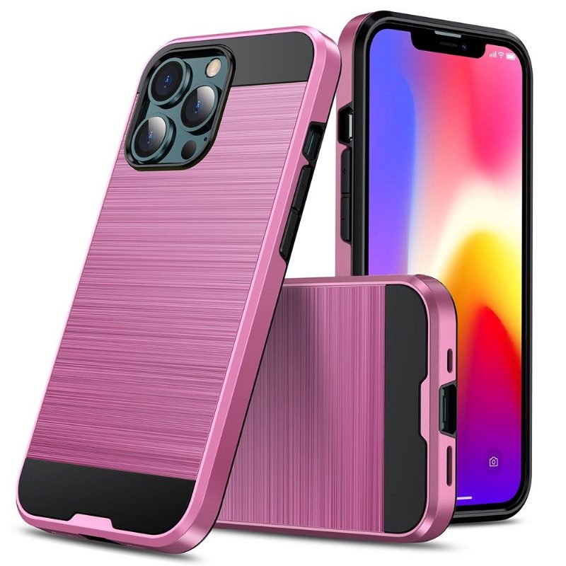 Case iPhone 13 Pro Harjattu Metalliefekti