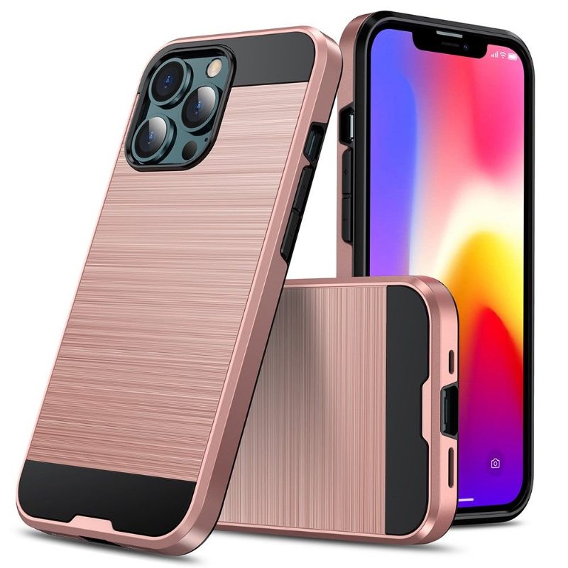 Case iPhone 13 Pro Harjattu Metalliefekti