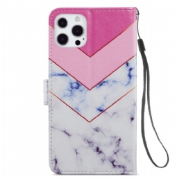 Flip Case iPhone 13 Pro Hemming Marmorigeometria