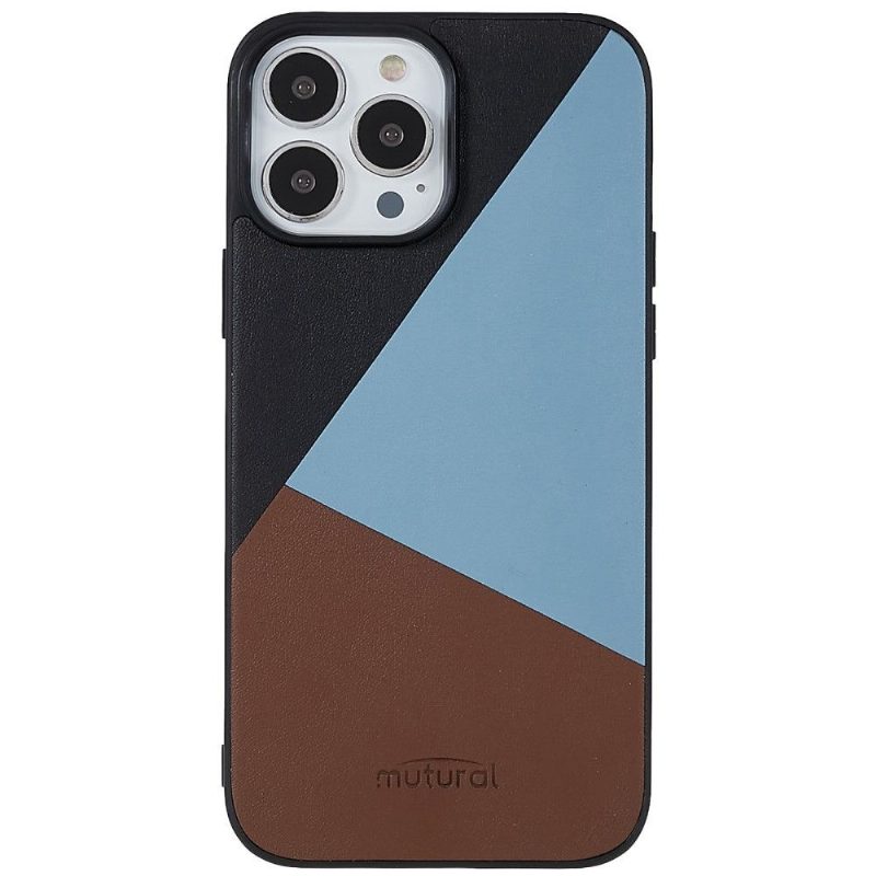 Kuori iPhone 13 Pro Alkuperäinen Tricolor Faux Leather