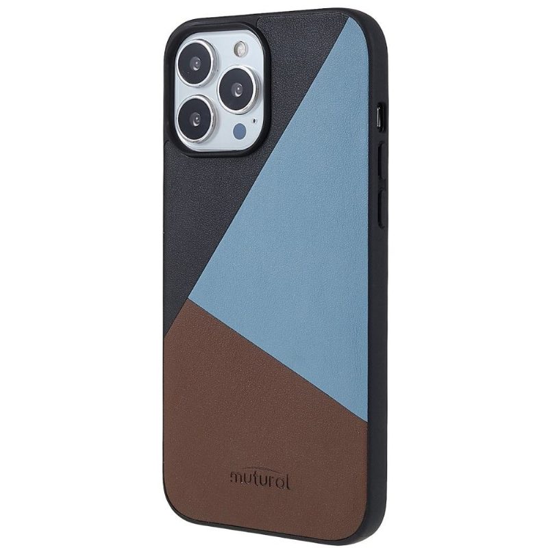 Kuori iPhone 13 Pro Alkuperäinen Tricolor Faux Leather