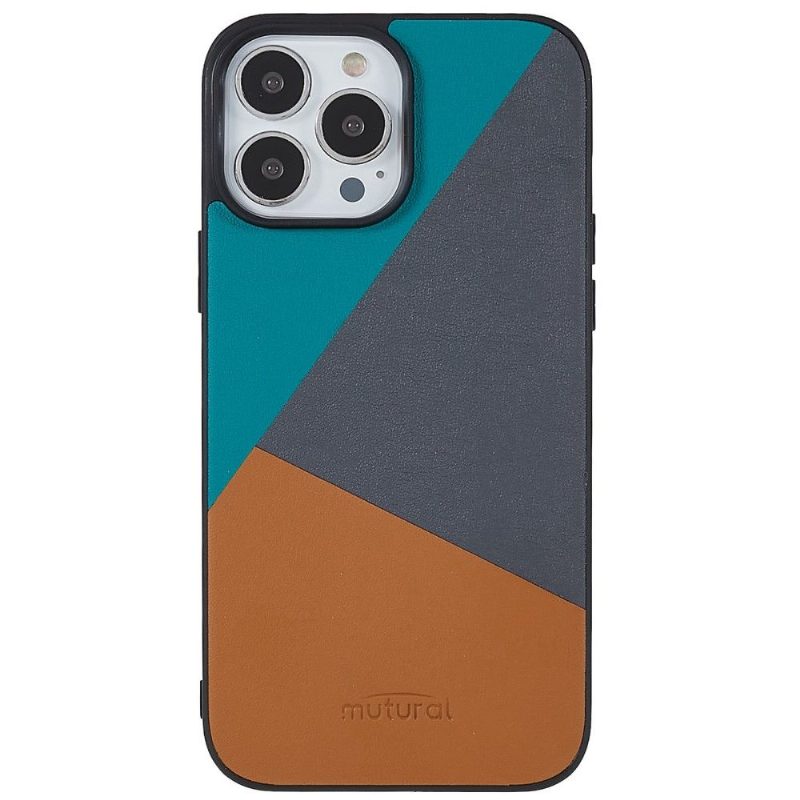 Kuori iPhone 13 Pro Alkuperäinen Tricolor Faux Leather